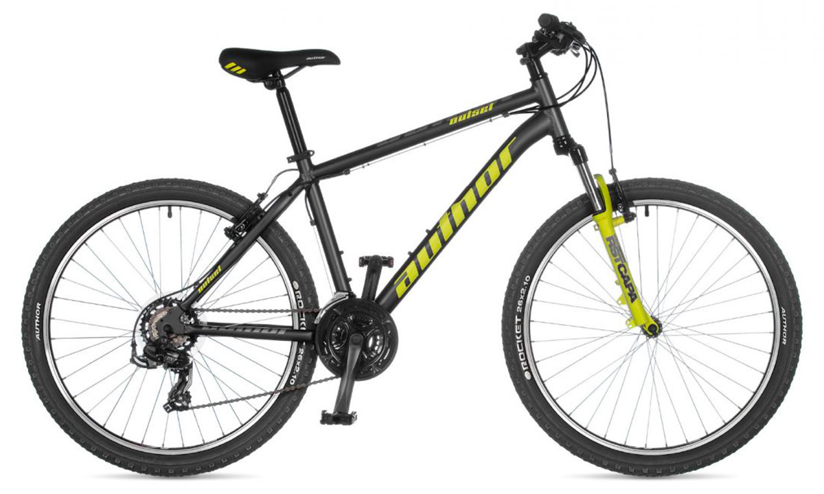 Фотографія Велосипед AUTHOR Outset 26" 2021, розмір S, сіро-жовтий 